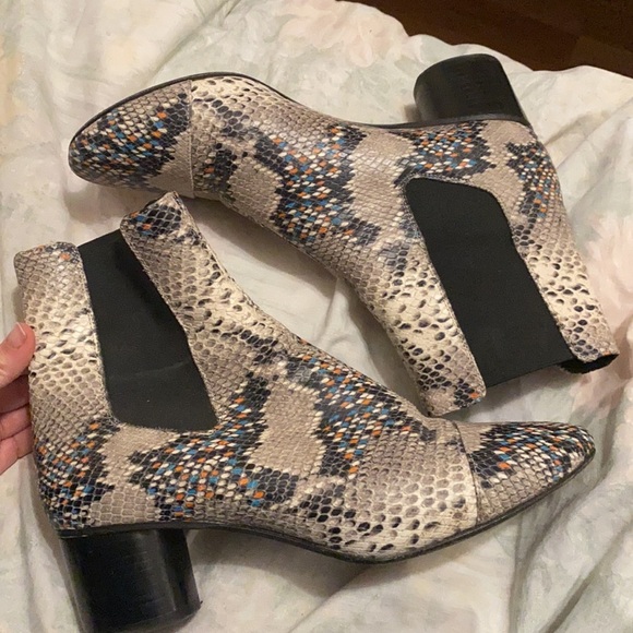 Isabel Marant / Danelya Exotic Print python ankle boots Booties 40 10 - Picture 6 of 8